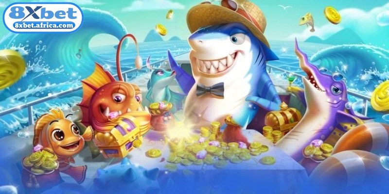 Giao diện bắn cá H5 8XBET rực rỡ với hàng ngàn sinh vật biển kỳ thú