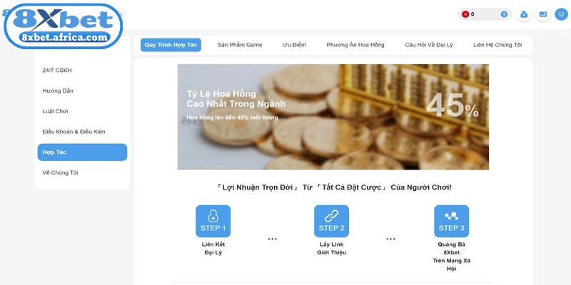 Đại lý 8XBET là hình thức hợp tác chính thức giữa nhà cái và các đối tác