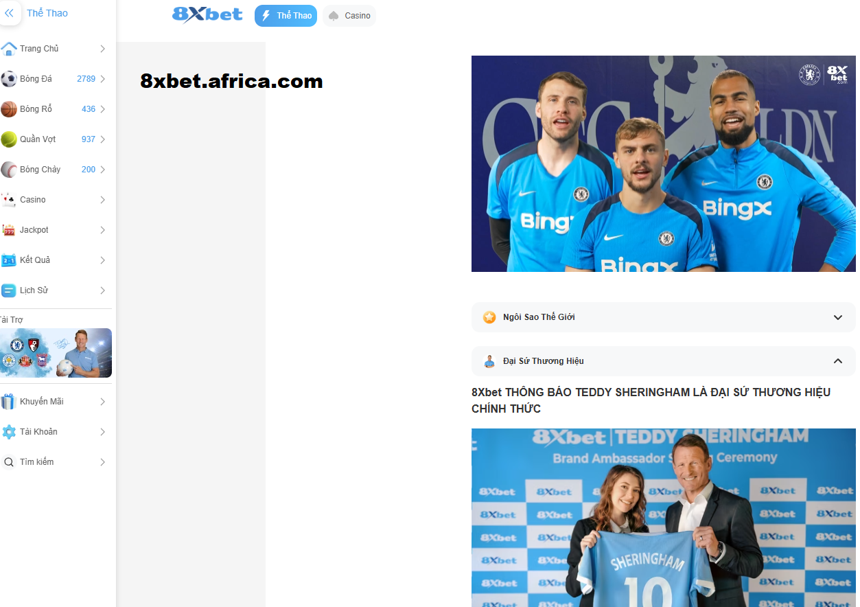 Dấu ấn đặc sắc của 8xbet trên thị trường cá cược
